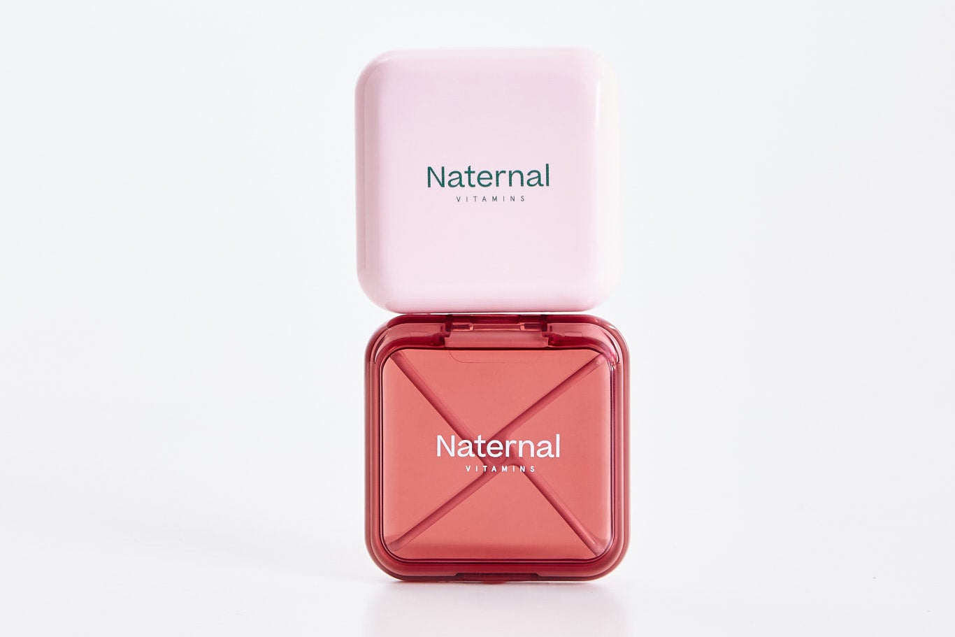 Pink and red container with 'Nateral' branding on a white background